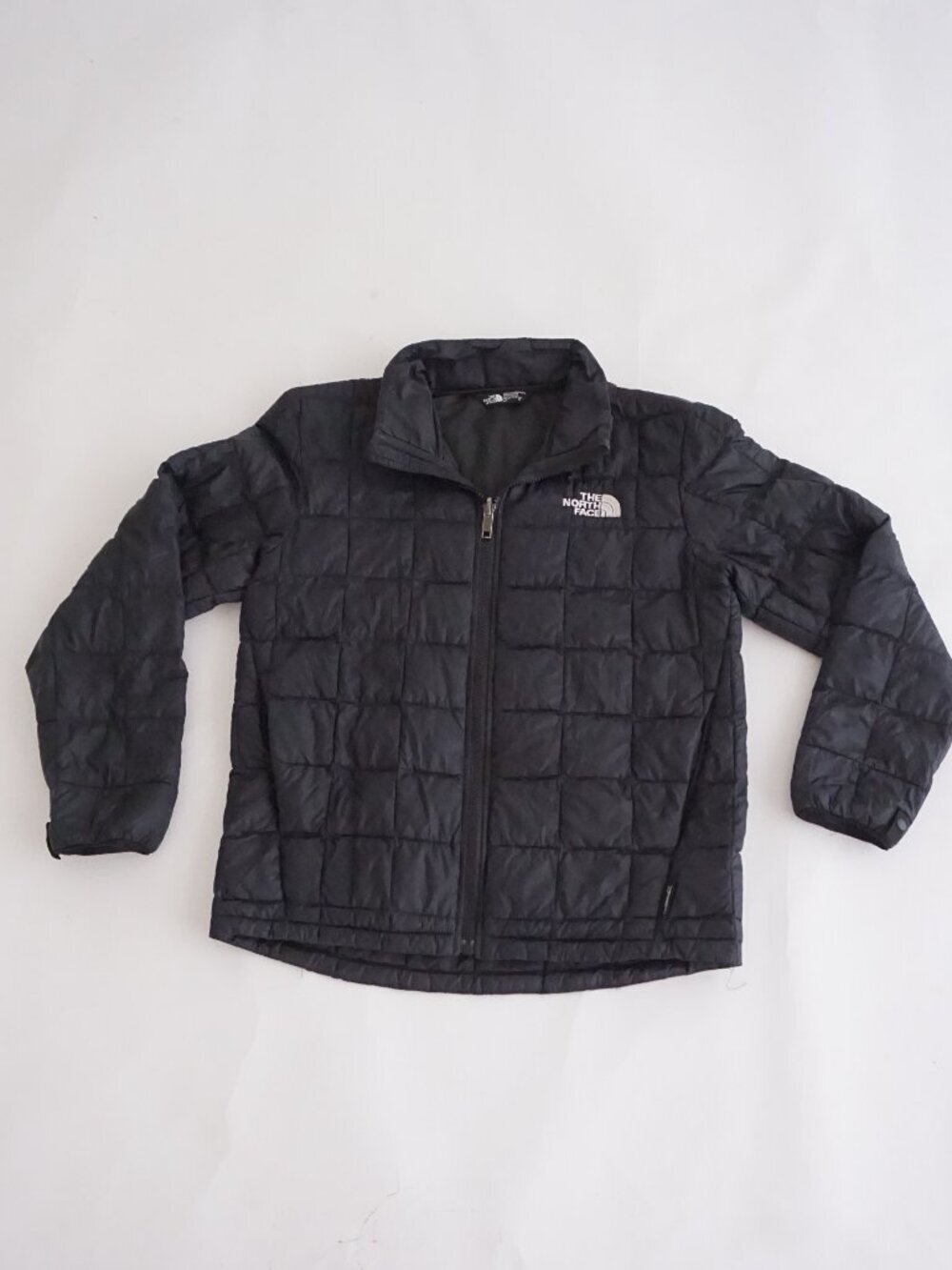 The North Face Black Quilted Full Zip Insulated Jacket Lightweight Youth Large